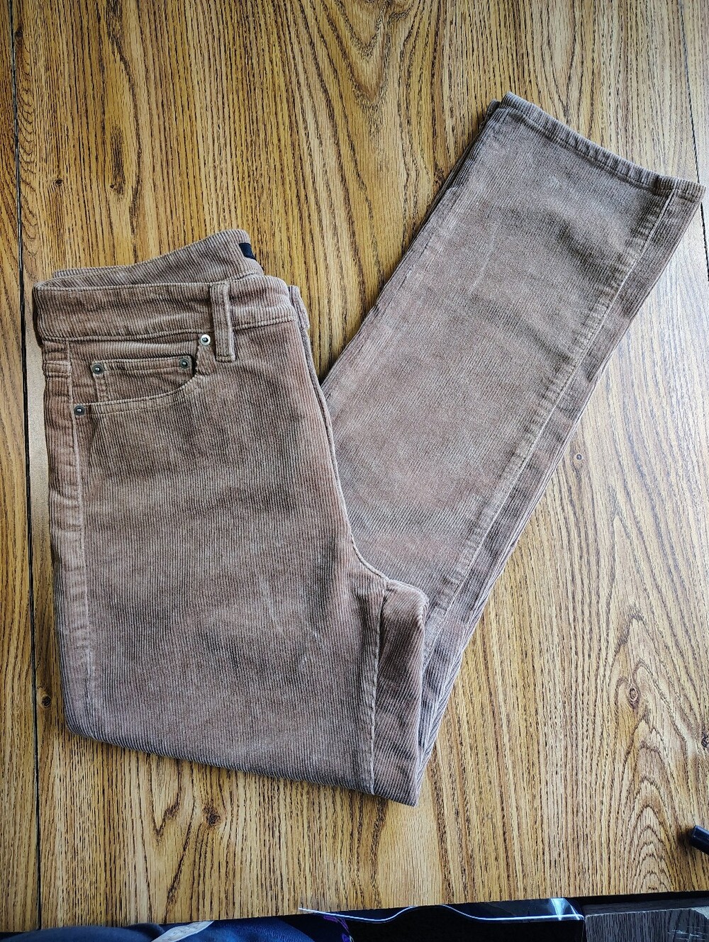 NWT Quince Organic Cotton Women's Straight-Leg Corduroy Pant Warm Brown sz 10. - Picture 3 of 16
